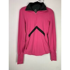 Nike Womens Pink Dri-Fit Half-Zip Pullover Top XS